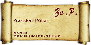 Zsoldos Péter névjegykártya